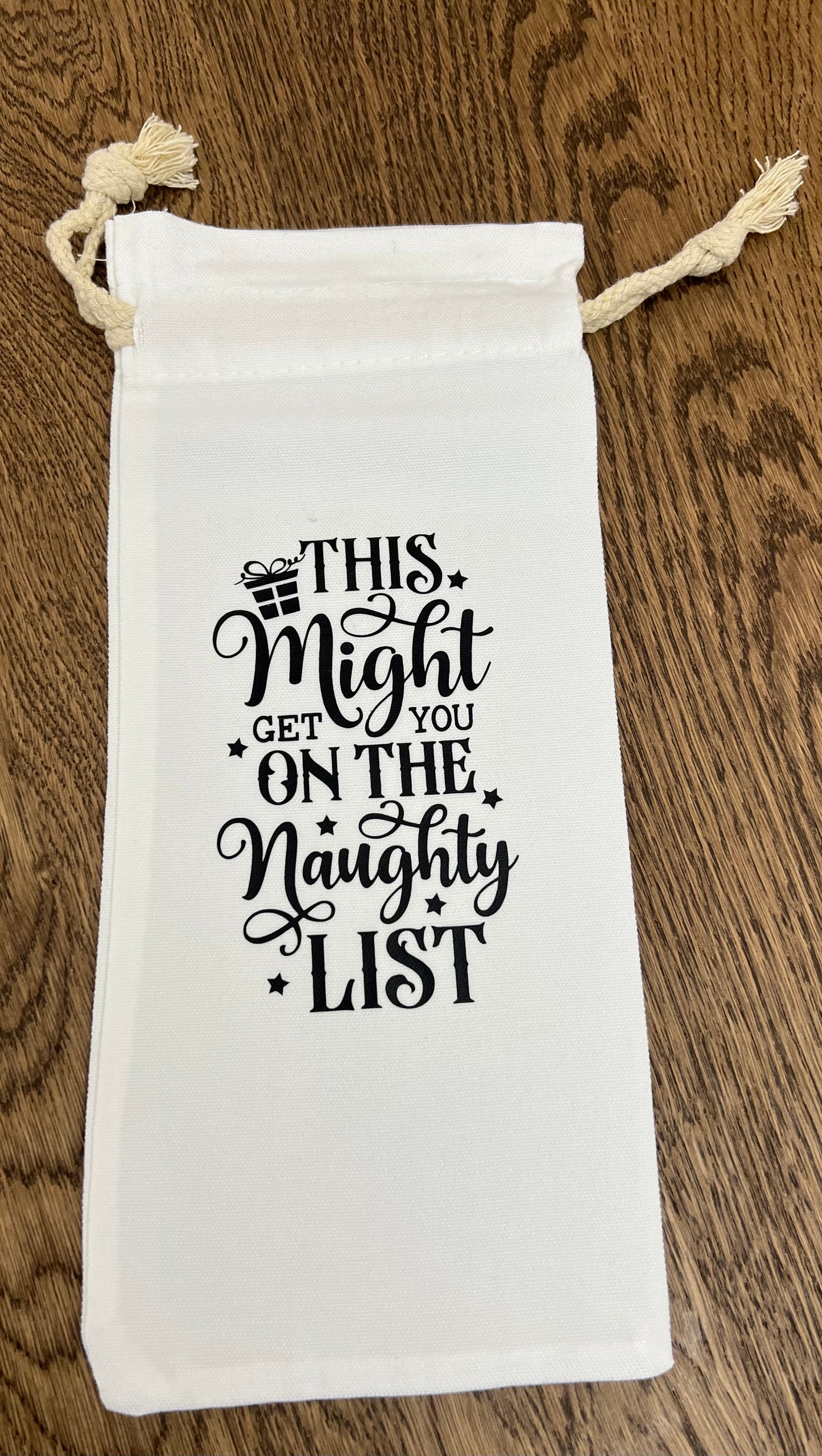 This might get you on the naughty list-booze bag