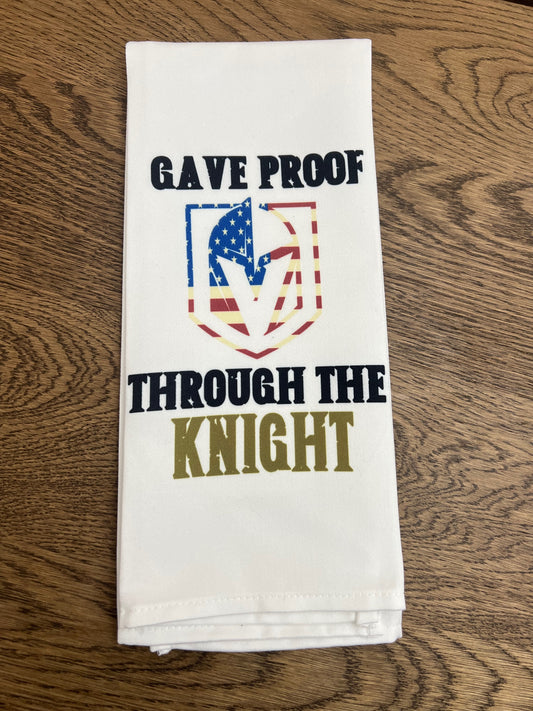 Gave proof through the Knight-Flour sack towel