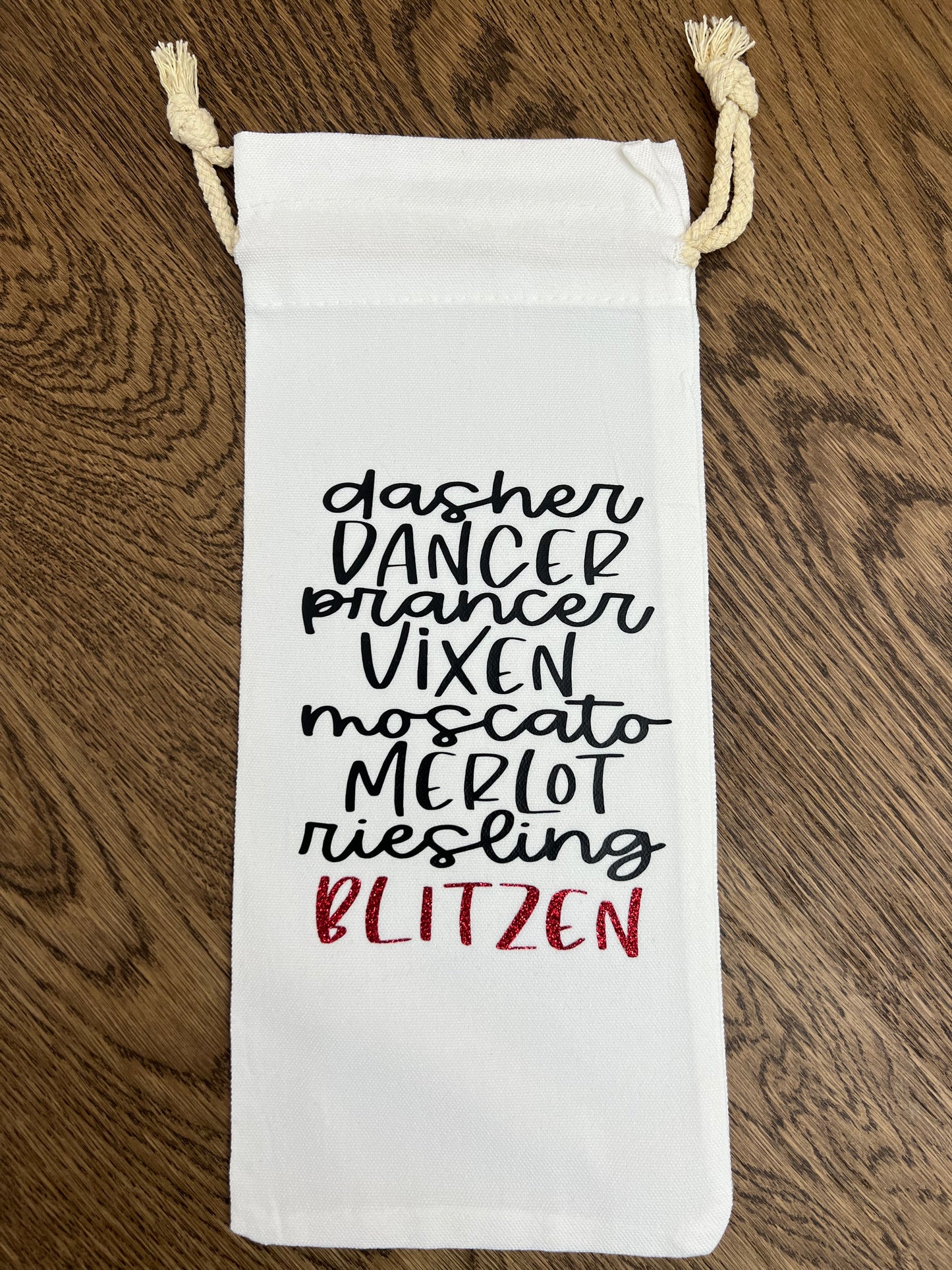 Funny Reindeer Booze Gift Bag